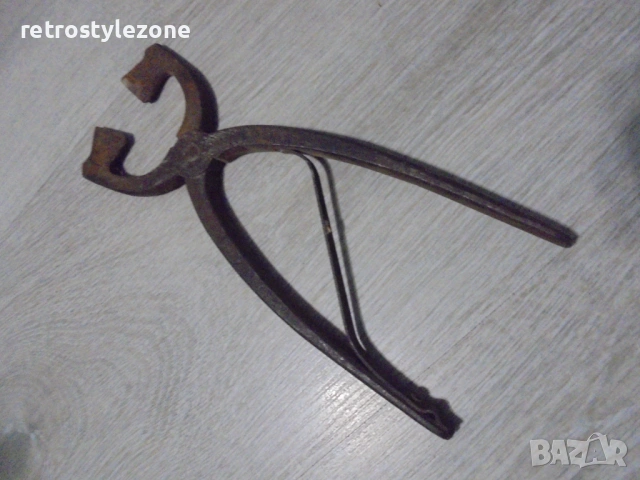 № 8438  Старинен железен инструмент – клещи / щипки  , снимка 4 - Други ценни предмети - 53091206