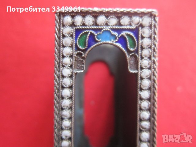 Руска сребърна кутия кибритник с емайл Царска Русия, снимка 10 - Други ценни предмети - 36693390