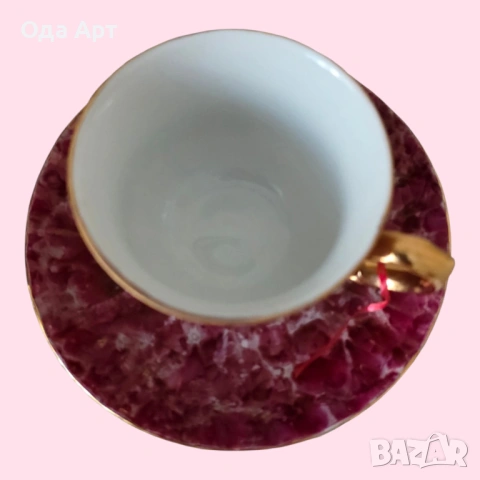  Винтидж, сет за чай или кафе, 1956 г Bavaria Bareuther , снимка 13 - Чаши - 49625346