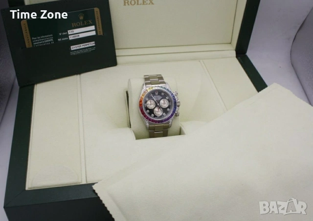 Rolex Cosmograph Daytona 40mm White Gold "Rainbow" Automatic Дамски / Унисекс Различни Варианти, снимка 2 - Дамски - 54047440