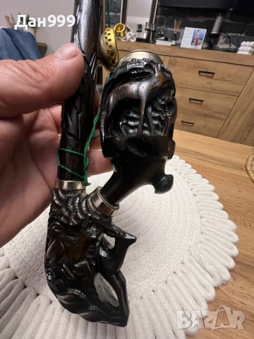 Колекционерска , уникална лула - дърворезба ., снимка 5 - Антикварни и старинни предмети - 54160376