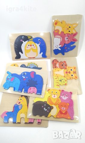 8 модела дървени пъзели на животни , снимка 2 - Образователни игри - 42862928