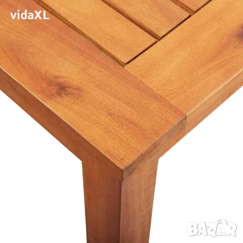 vidaXL Градинска маса, 215x90x74 см, акация масив, снимка 4 - Градински мебели, декорация  - 56147690
