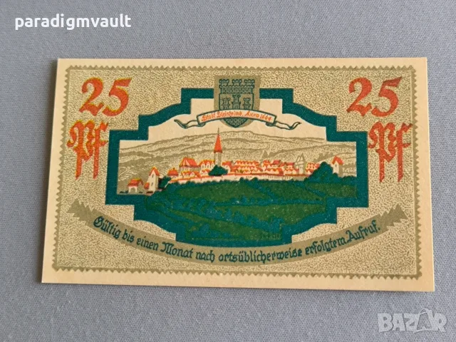 Банкнота - Германия - 25 пфениг (Щайнхайм) | 1921г., снимка 2 - Нумизматика и бонистика - 56201897