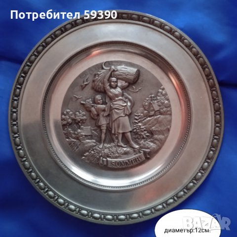 Цинкови декоративни чинийки, снимка 1 - Декорация за дома - 39631161