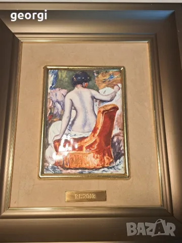 картина на Реноар върху медна плака   1/4, снимка 11 - Картини - 47475452