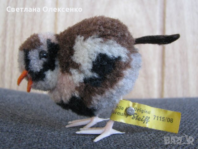  Колекционерска мека играчка Steiff Sparrow врабче, снимка 2 - Колекции - 37734252