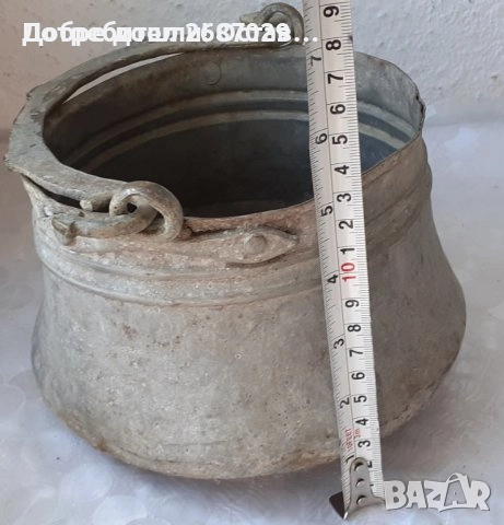 Бакъри: Много стар бакър, менче, с дръжки, орнаменти, антика, бакърче, , снимка 9 - Други - 36979393