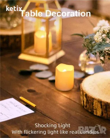 6 бр. безпламъчна свещ, снимка 3 - Декорация за дома - 47936780