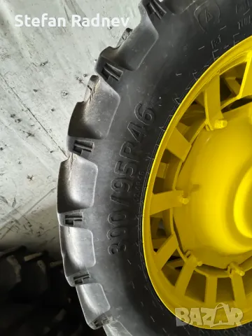 Комплект 4 бр. тесни гуми с джанти за редови обработки - John Deere (270/95-32 - 300/95-46) N01933, снимка 4 - Селскостопанска техника - 49848142