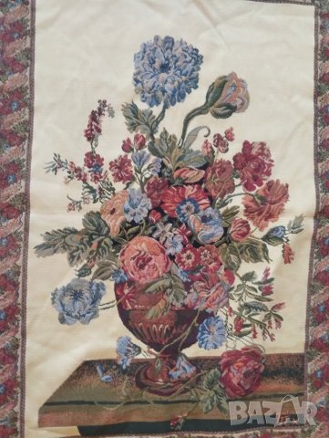 стар килим за стена -цветя, снимка 3 - Други ценни предмети - 47738422