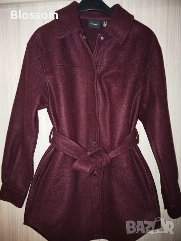 Палто Vero Moda, цвят бордо