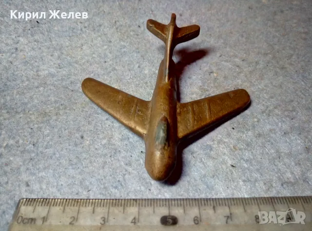 Старо МЕДНО САМОЛЕТЧЕ КОЛЕКЦИОНЕРСКА ФИГУРКА РЯДКО ТЕЖКО МАСИВНО РЪЧНА МАЙСТОРСКА ИЗРАБОТКА 47811, снимка 11 - Колекции - 47615964