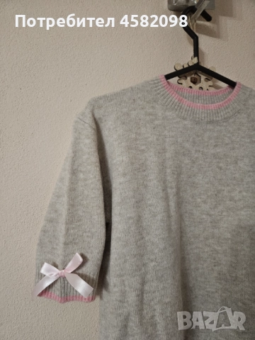 Дамски пуловер с къс ръкав, снимка 3 - Блузи с дълъг ръкав и пуловери - 52665369