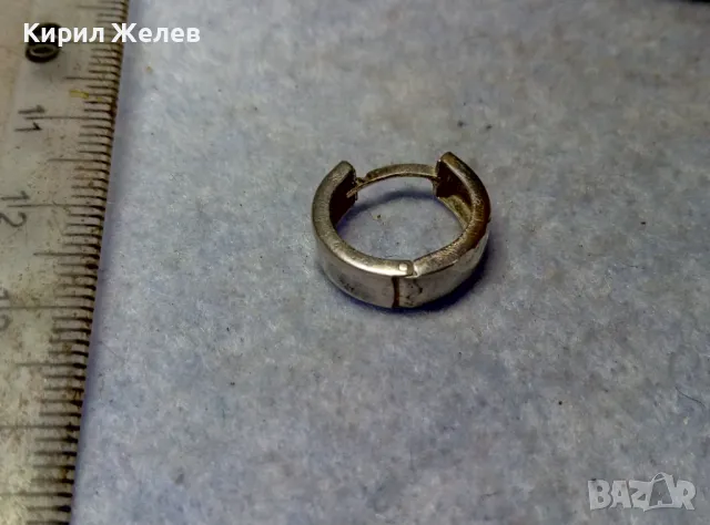 СТАРА КЛАСИЧЕСКИ ВИНТИДЖ АРТ МОДЕЛ СРЕБЪРНА ОБЕЦА СРЕБРО 925 РЪЧНА ИЗРАБОТКА с ОРНАМЕНТИКА 47550, снимка 7 - Обеци - 49733011