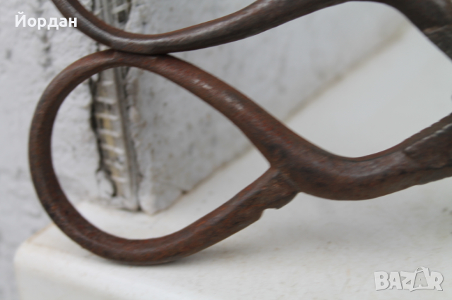 Стара кована ножица, снимка 4 - Антикварни и старинни предмети - 44716244