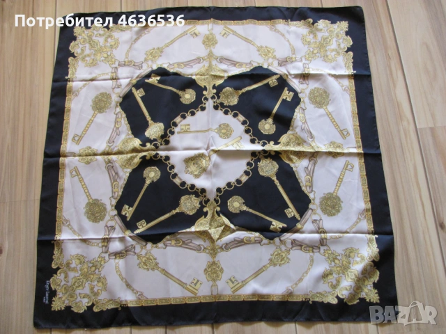 Винтидж Дамски шал Roger Laurent PARIS , 85х85см.