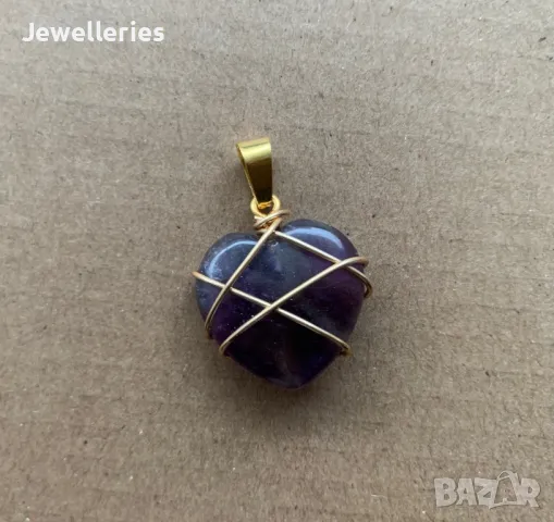 Колие от аметист “Heart”, снимка 6 - Колиета, медальони, синджири - 48263878
