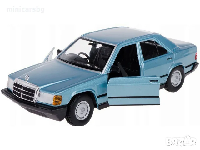 Метални колички: Mercedes-Benz 190E 2.6 (W201) – 1:24, снимка 2 - Колекции - 46691010