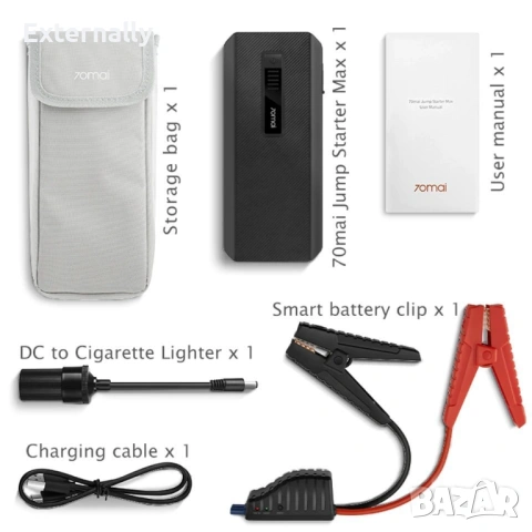 Стартерно устройство Xiaomi 70mai Jump Starter, снимка 4 - Аксесоари и консумативи - 54168375