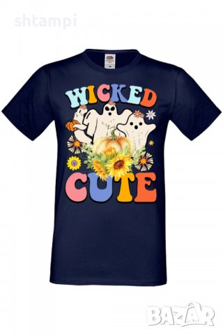 Мъжка тениска Wicked cute,Halloween,Хелоуин,Празник,Забавление,Изненада,Обичаи,, снимка 6 - Тениски - 38137624