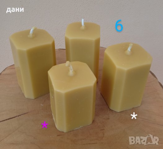 Ръчно изработени свещи от пчелен восък , снимка 5 - Други - 42212739