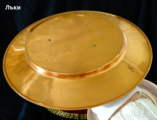 Медна чиния за стена,пано с портрет на каубой,лице,профил. , снимка 3 - Антикварни и старинни предмети - 54045434