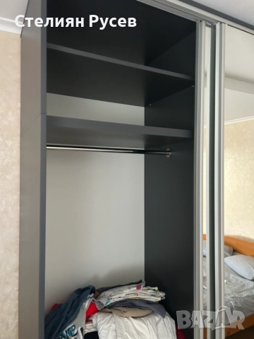 3009 трикрилен MDF МДФ гардероб 240/235см цена 2 000 лв или  1022.58евро   -235см висок, 240см широк, снимка 5 - Гардероби - 51894728