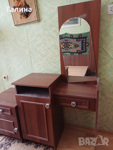 Комплект спалня, гардероб, тоалетка и две нощни щкафчета, снимка 6 - Спални и легла - 51633182