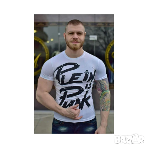 Страхотна тениска Philipp Plein "Plein is Punk", модел S.S. Tour 2016 – рядък дизайн за истински фен