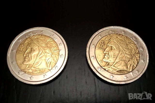 Монети 2 евро 2002 Италия, снимка 2 - Нумизматика и бонистика - 53157637