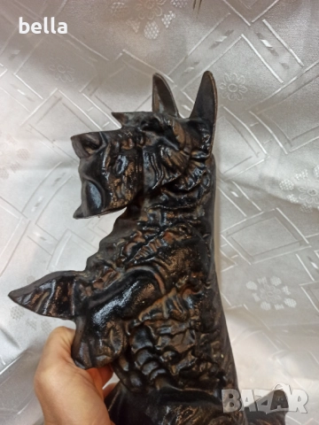 Голям масивен чугунен стоперка за врата -куче от средата на века, снимка 2 - Антикварни и старинни предмети - 52464645