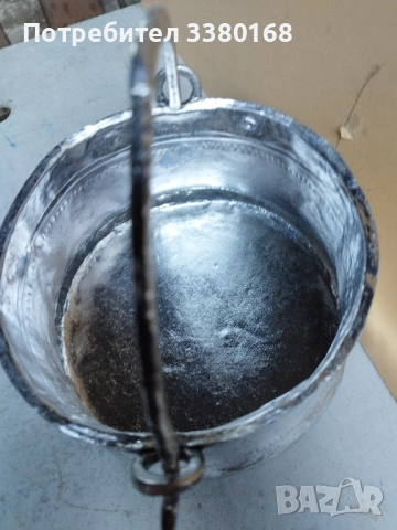 малко котле калайдисано изцяло, снимка 3 - Антикварни и старинни предмети - 52206201