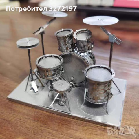 Метален пъзел барабани-музикални ударни инструменти 3D - Направи си сам, снимка 2 - Пъзели - 40798418