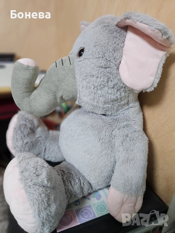 Голям плюшен слон 55см(без краката), снимка 2 - Плюшени играчки - 52881080