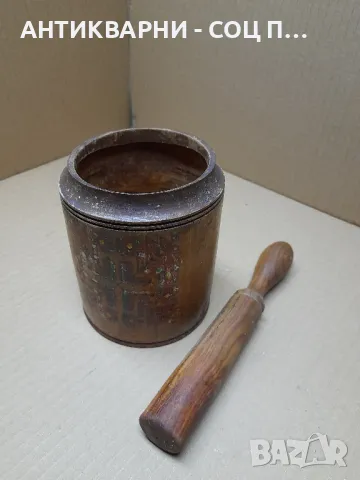 Старо Дървено Хаванче Хаван За Подправки И Други., снимка 4 - Антикварни и старинни предмети - 47984191