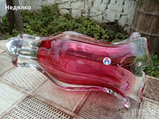 Винтидж ваза Мурано,оловен кристал,Нова с кутия, снимка 6 - Антикварни и старинни предмети - 35174605