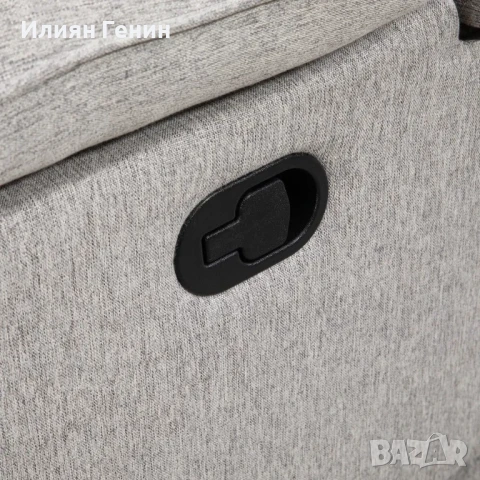 HOMCOM Фотьойл с регулируема облегалка, Удобен, 89x101x105 см, Сив , снимка 2 - Дивани и мека мебел - 50733274