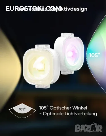 Интелигентни външни светлини APPECK, 30 м, 72 LED, RGB смарт постоянно външно осветление, снимка 3 - Външни лампи - 56203142