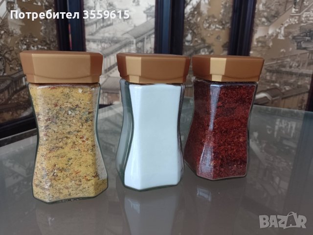 квадратни кухненски буркани с капачки за подправки и хранителни продукти, снимка 1