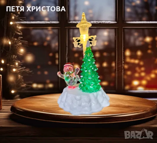 Коледна декорация - Снежен човек и елха под лампа, снимка 5 - Декорация за дома - 56199271