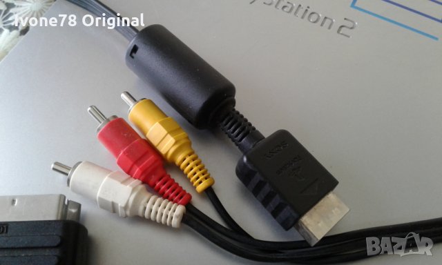 Playstation Av композитен кабел с 3 чинча за - Ps1 / Ps2 /Ps3, снимка 5 - Аксесоари - 31943319