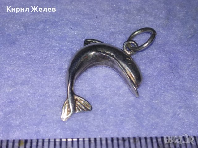 ЧУДЕСЕН СРЕБЪРЕН ДЕЛФИН ПЕНДАНТ СРЕБРО 925 АНГЛИЯ МЕДАЛЬОН ФИНА РЪЧНА ХУДОЖЕСТВЕНА ИЗРАБОТКА 40577, снимка 9 - Колиета, медальони, синджири - 42763010