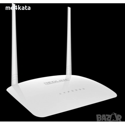 WiFi Рутер REDLINE RL-WR1220 – 300Mbps, 2x5dBi Антени, 5 Режима, снимка 2 - Друга електроника - 54211038