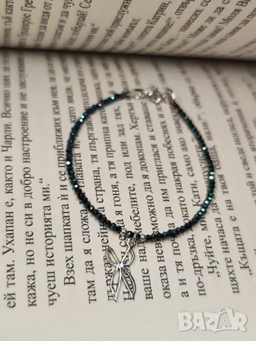 Дамска сребърна гривна с елемент ножица, снимка 3 - Гривни - 47403629