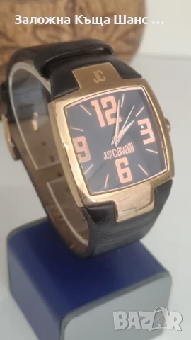 Дамски часовник Just Cavalli Lusa черен с черна кожена каишка R7251134525, снимка 4 - Дамски - 51378866