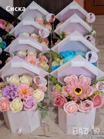 Предлагам ви букети шапка със сапунени цветя за абитуриенти/абсолвенти.               , снимка 5 - Подаръци за жени - 50237598