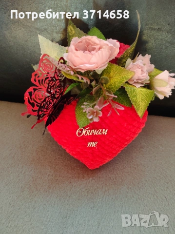 Плетени сърца за Свети Валентин или осми март , снимка 11 - Декорация за дома - 53275179