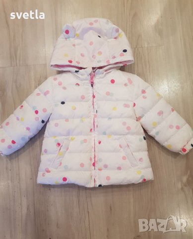 Олекотено есенно-зимно яке за момиченце като ново