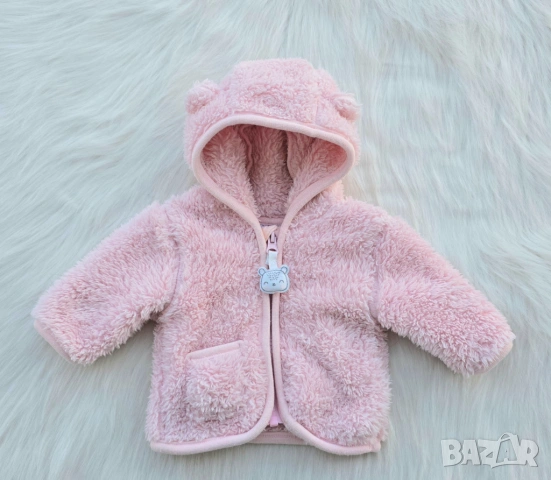 Бебешки пухен суичър за новородено